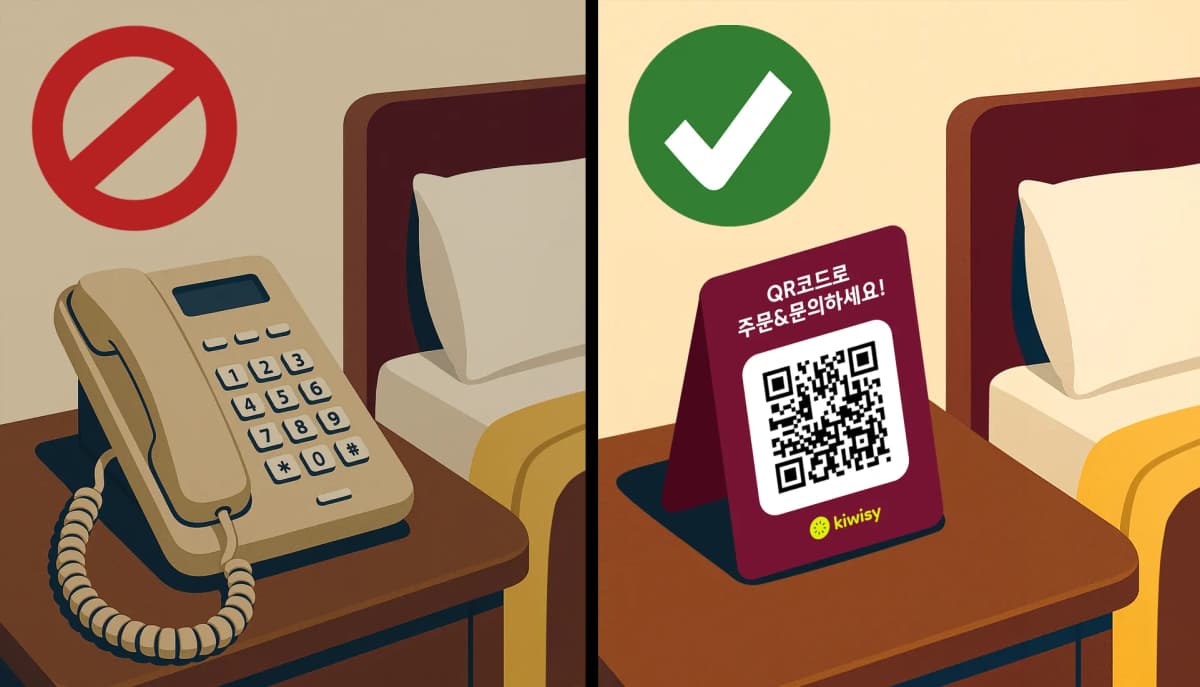 QR 코드 주문: 호텔 룸서비스를 디지털화하세요